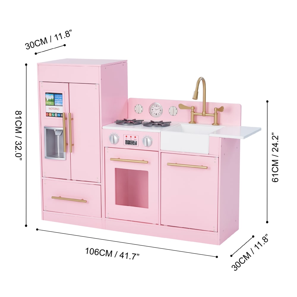 Holz-Kinderküche 81 cm, Rosa - Maisons Du Monde