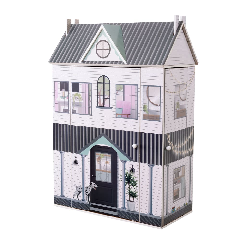 Teamson Puppenhaus 90 cm, Grau GRAU HOLZ Kinder