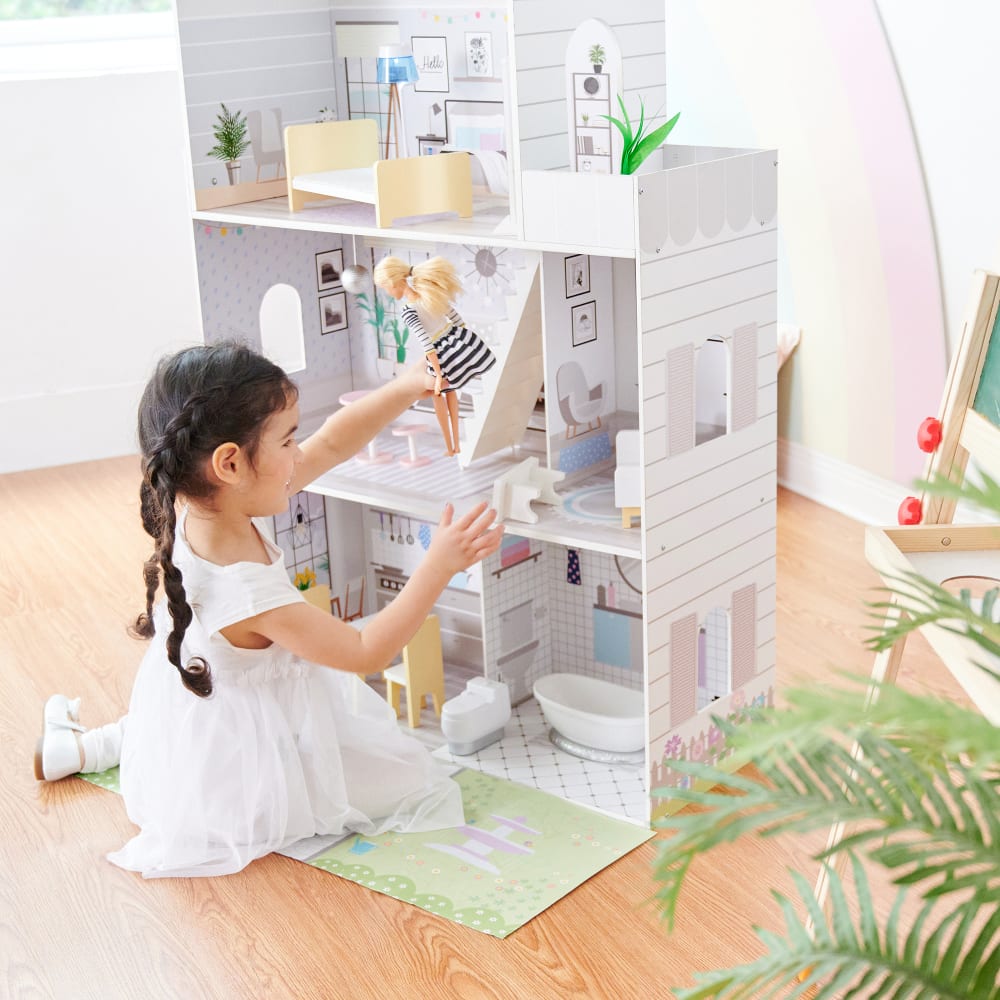 Puppenhaus mit Zubehör 111,5 cm, Mehrfarbig - Maisons Du Monde
