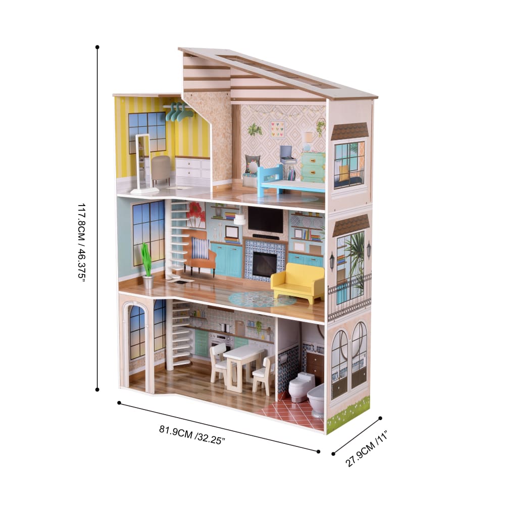Puppenhaus 117,8 cm, Mehrfarbig - Maisons Du Monde