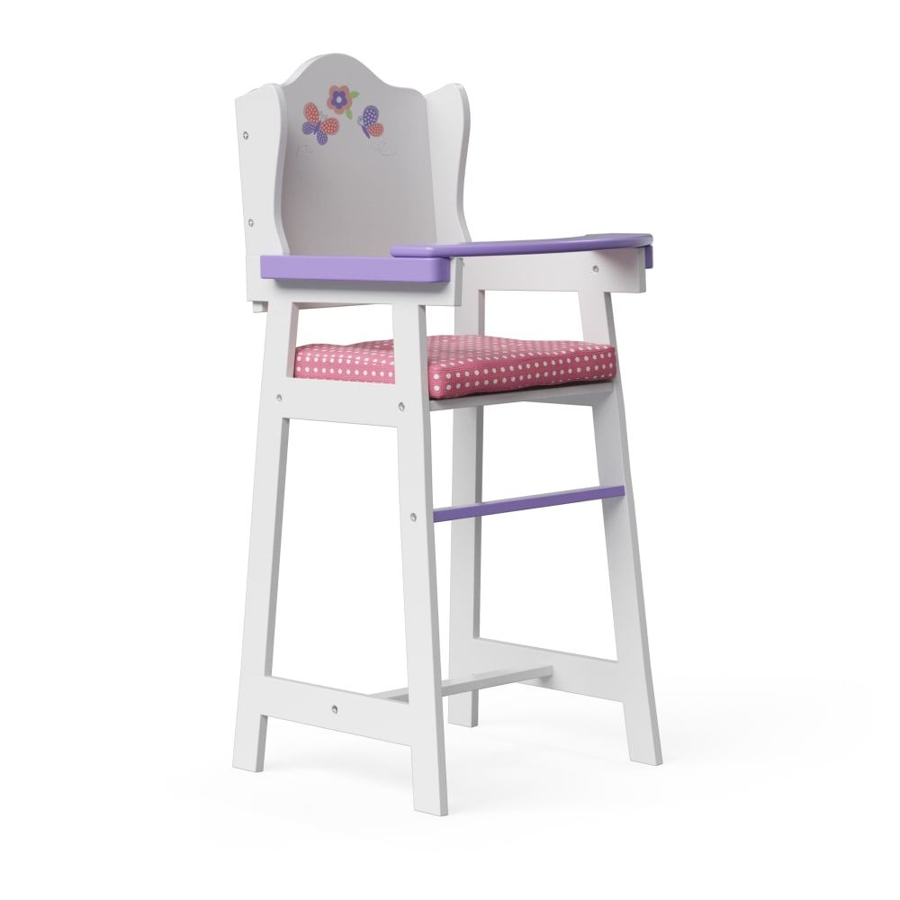 Teamson Hochstuhl für Babypuppen 57,8 cm, Weiß WEISS HOLZ Kinder