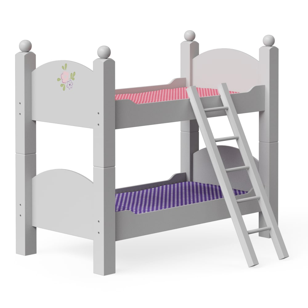 Lit superposé double poupée, 43.5 cm, Blanc