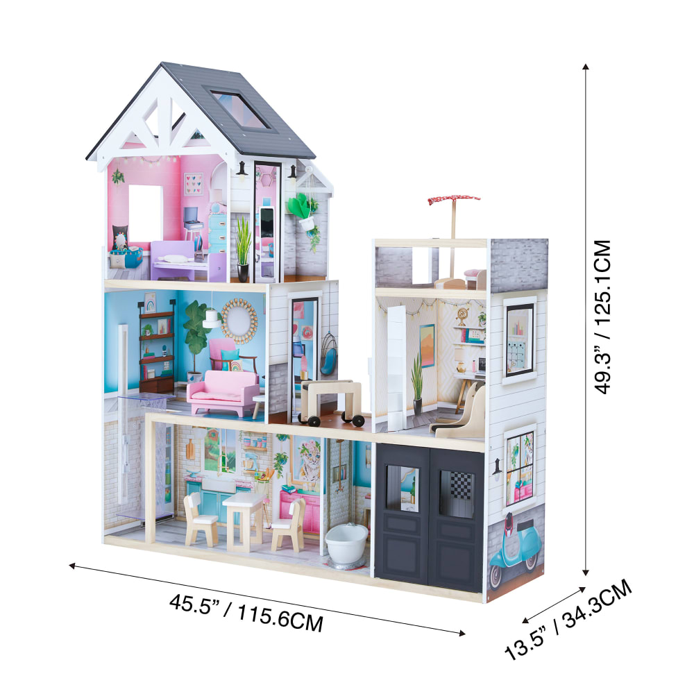 Puppenhaus 125 cm, Mehrfarbig - Maisons Du Monde