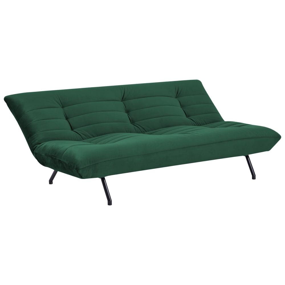 3-Sitzer-Sofabett in grünem Samt - Maisons Du Monde
