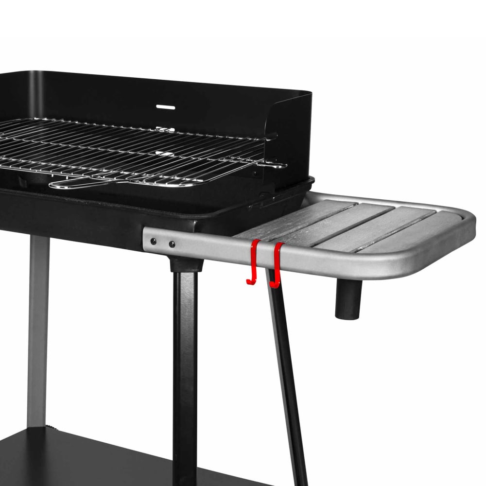 Barbecue cuve fonte métal/inox noir 101x56x90.5 cm
