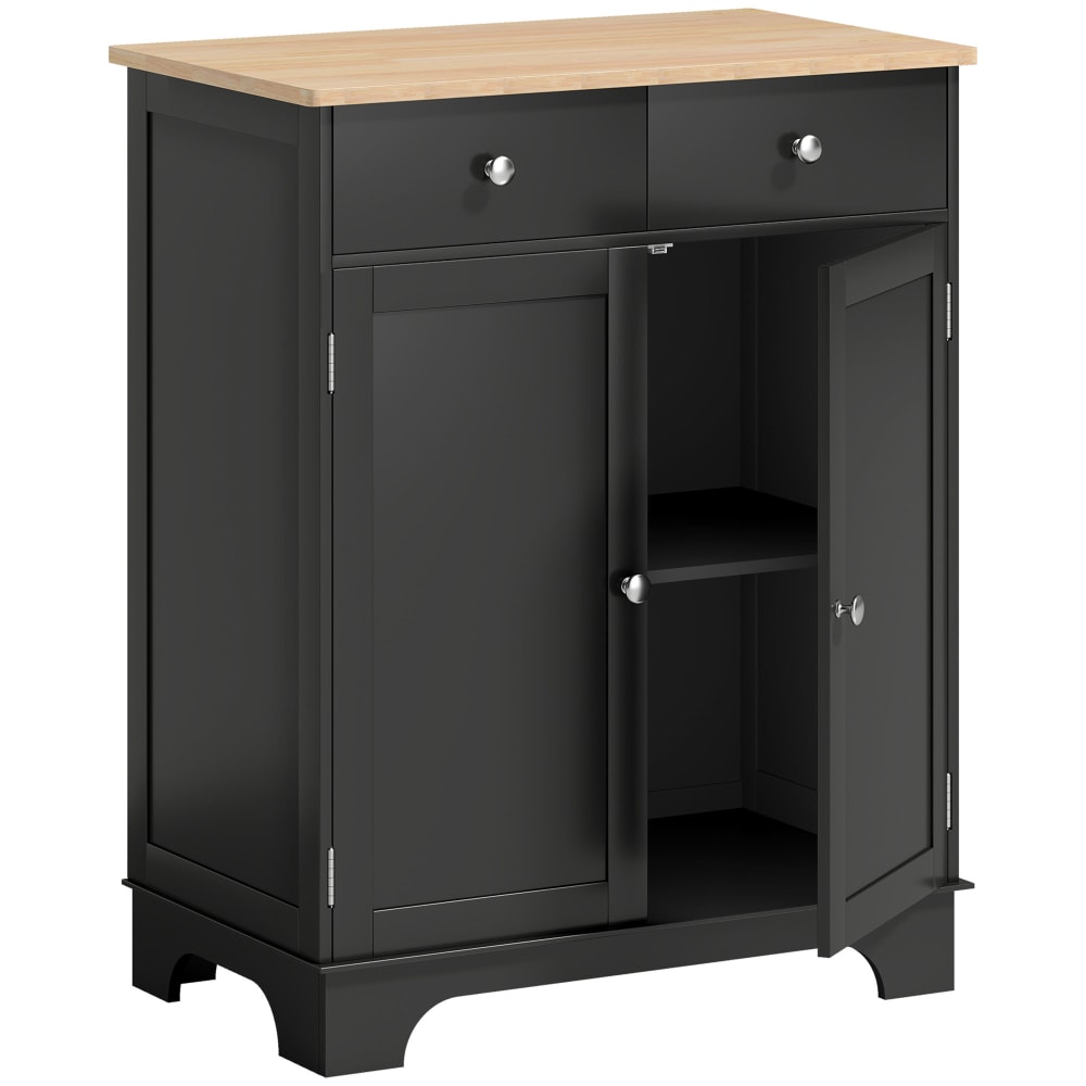 Meuble de rangement placards à portes en bois noir et naturel — Beyit