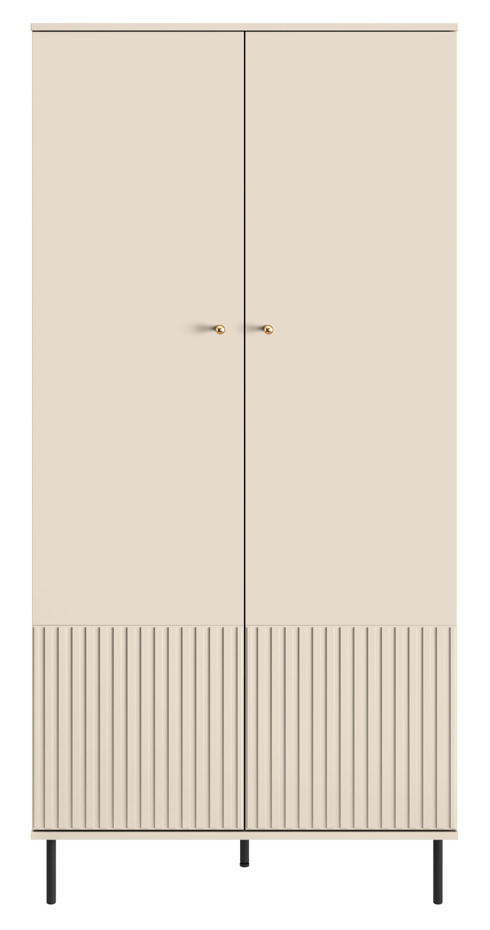 Kleiderschrank mit 2 Türen aus MDF, 92x53x190cm, kaschmir -