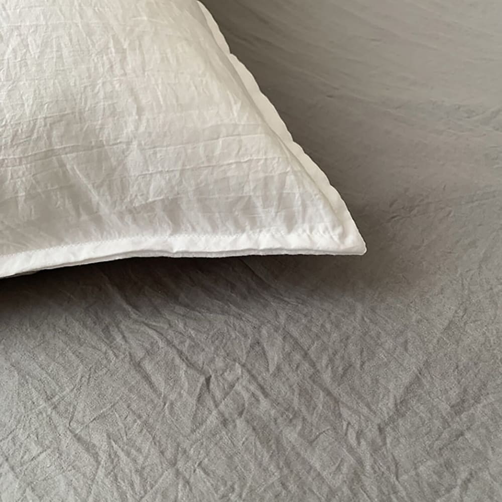 Parure housse de couette en polyester rose poudr? 260x240 cm — vue 4