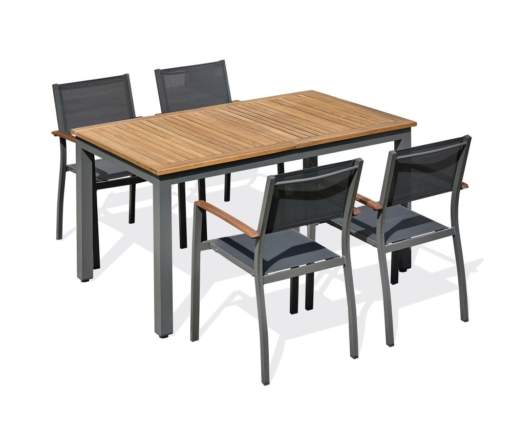 Ensemble repas de jardin 4 places - Acacia