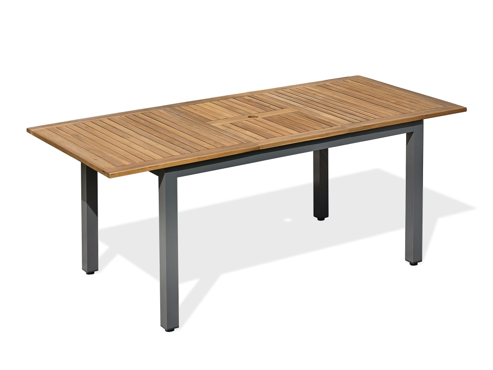 Table de jardin 8 places alu anthracite - Acacia