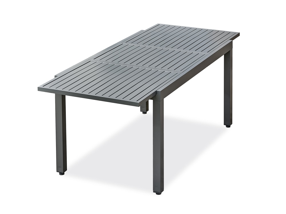 Table de jardin 8 places en aluminium - Gris anthracite