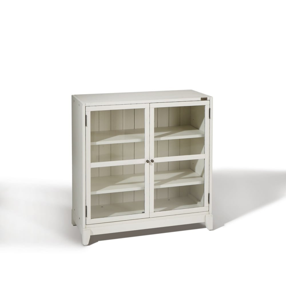 Vitrine style bord de mer, 2 portes vitrées en pin blanche