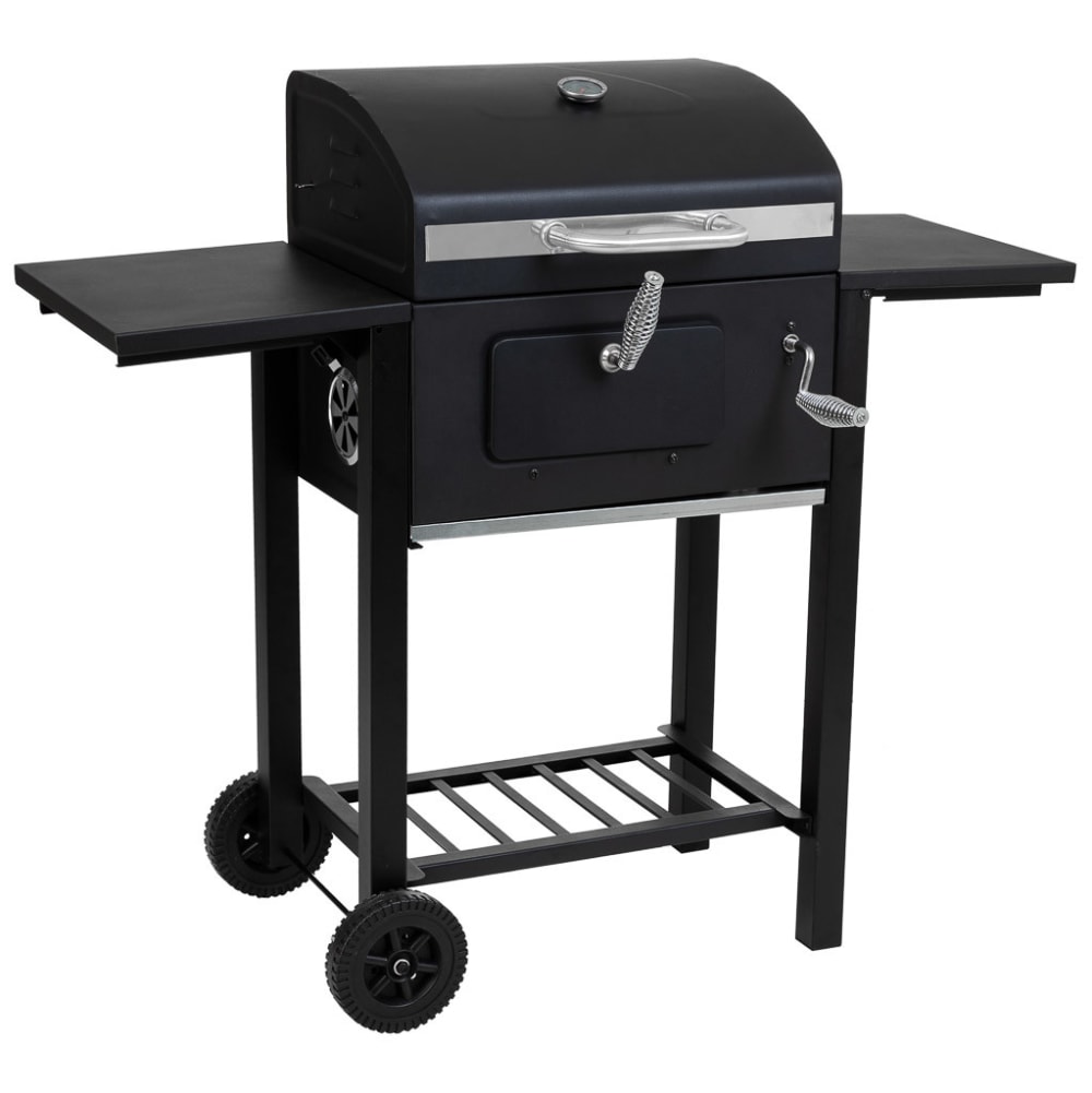 Chariot de barbecue en métal noir 98x48x96h cm