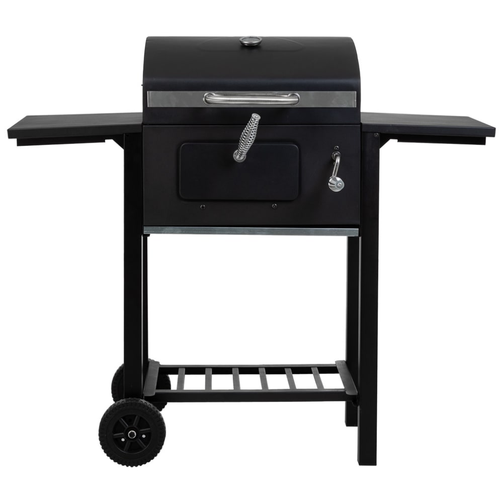 Chariot de barbecue en métal noir 98x48x96h cm