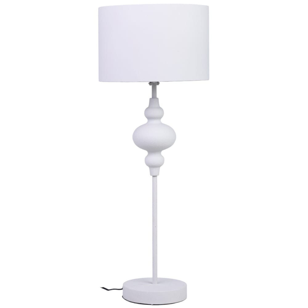 Lampe de table en métal blanc 30x30x80h cm — vue 4