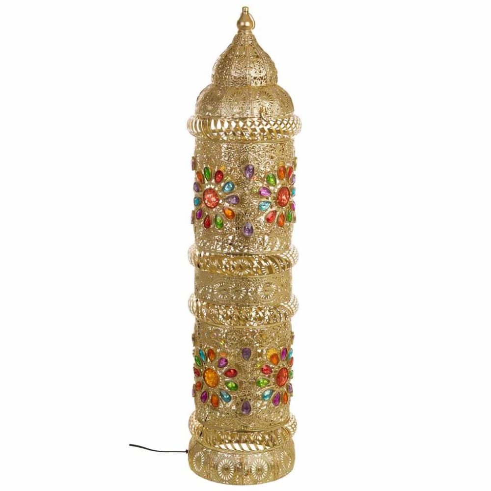 Lampe en métal avec verre acrylique coloré