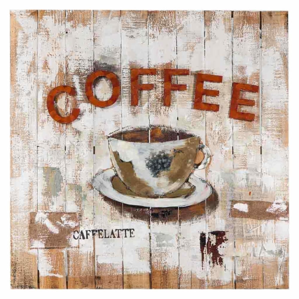 Cadre en bois et métal 100x100