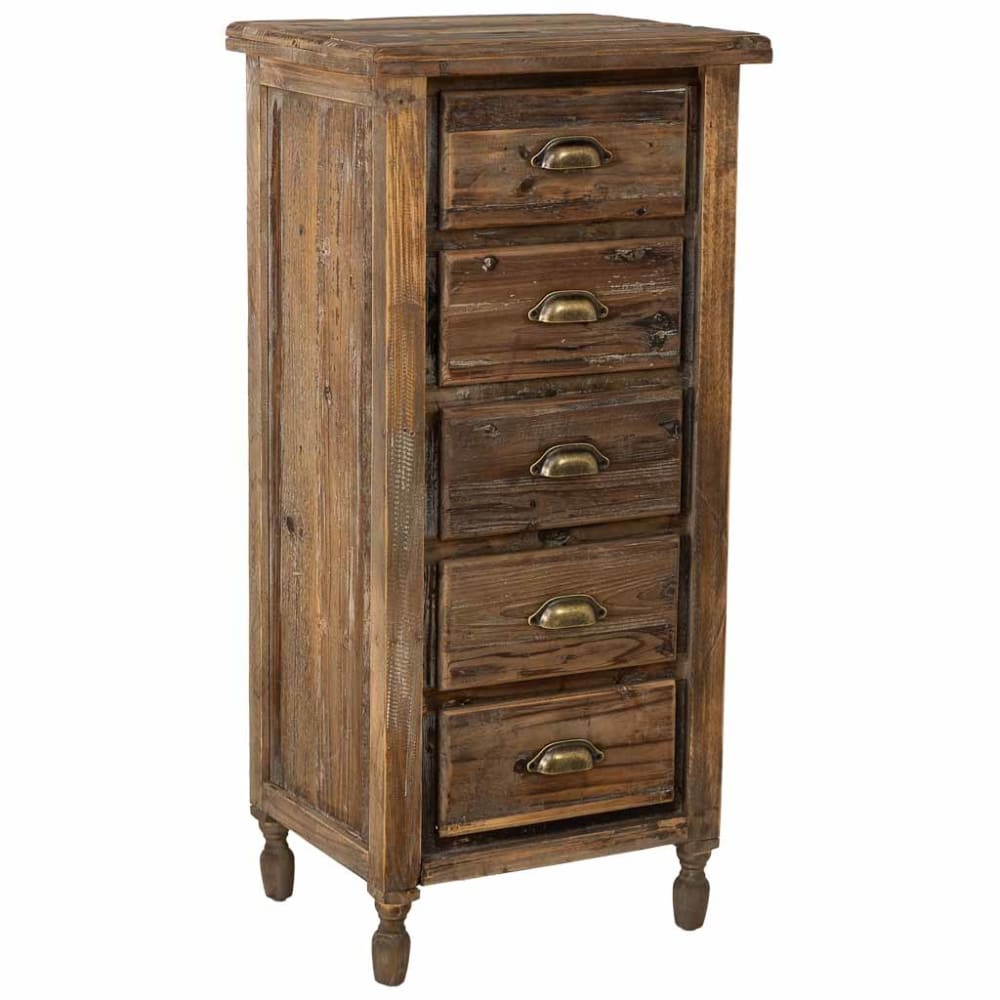 Commode en bois avec 5 tiroirs 48x38x102h cm