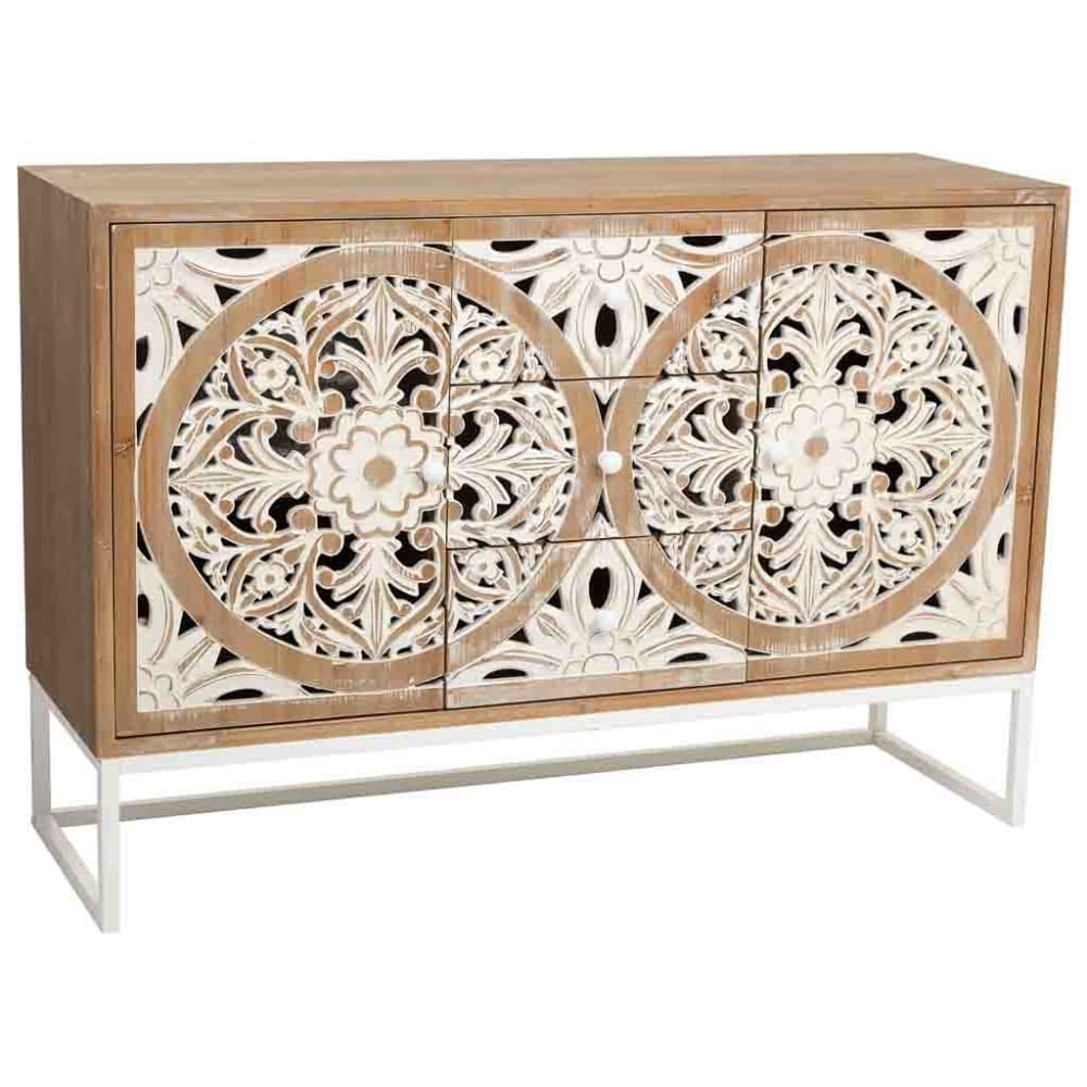 Buffet en bois brun 120x38x80