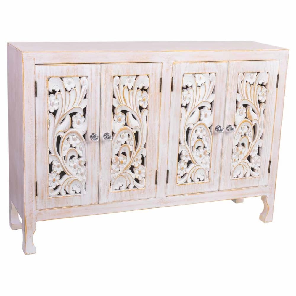 Buffet en bois à 4 portes 100,5x26x70h cm