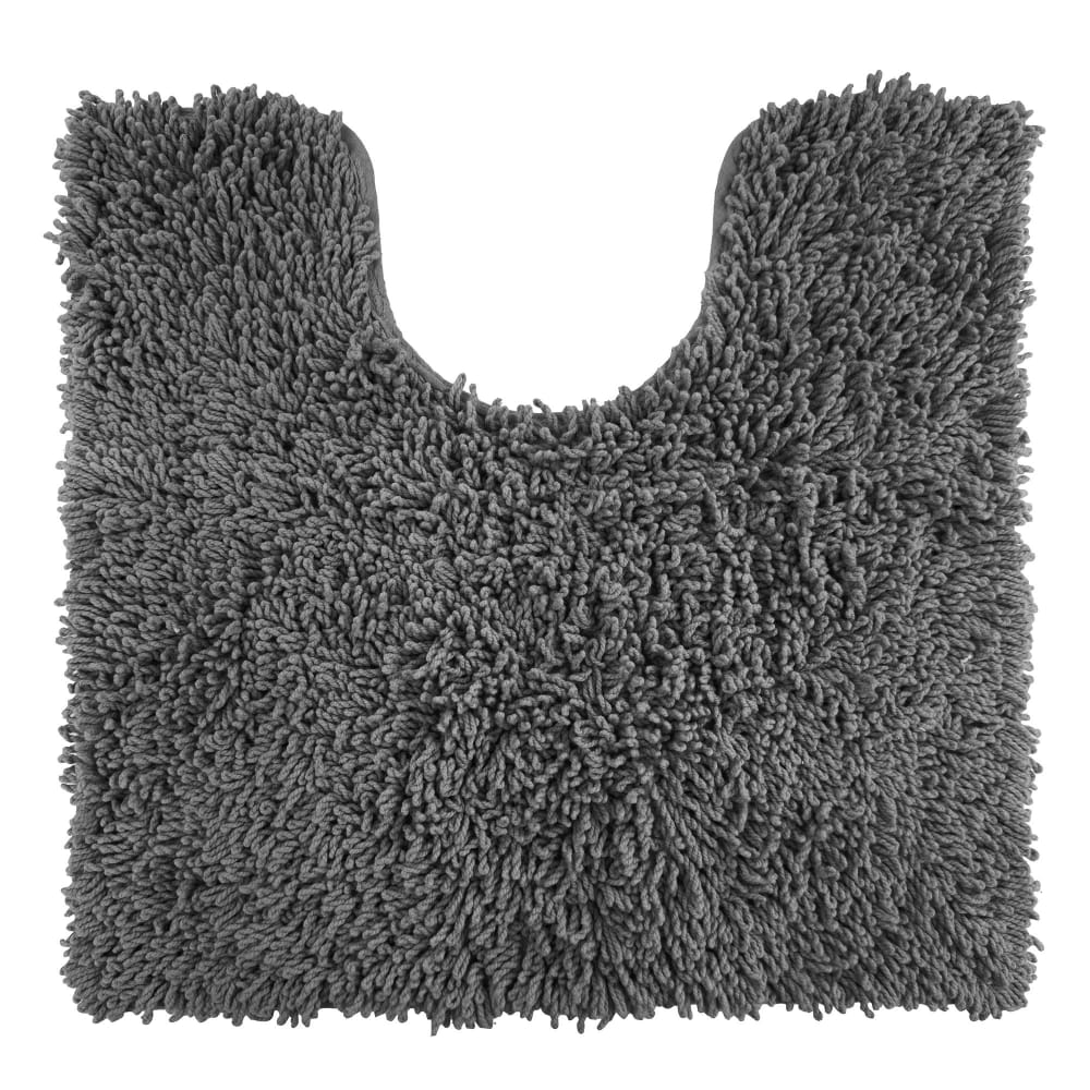 Tapis contour wc en coton gris anthracite 50x50cm