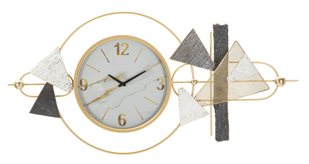 Mehrfarbige Metallwanduhr, 120 x 6 x 60 cm - Maisons Du Monde