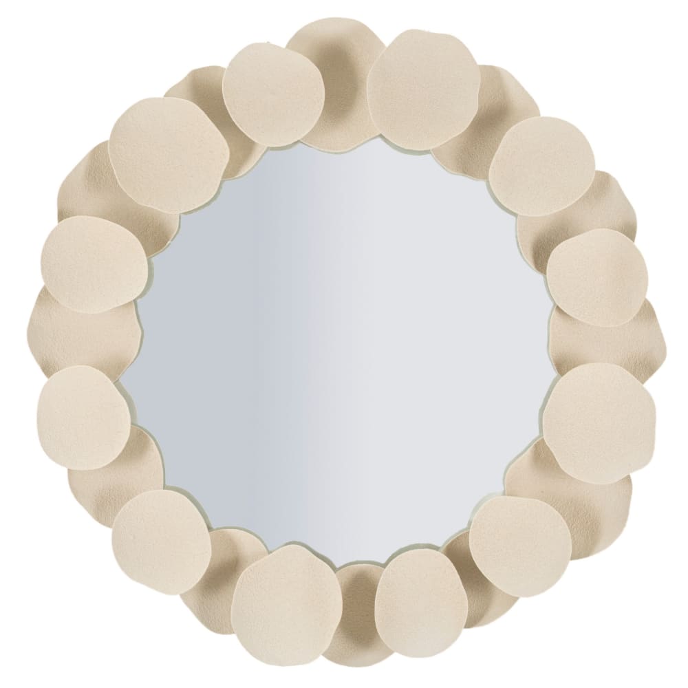 Miroir mural en métal crème cm 85x7,5x85