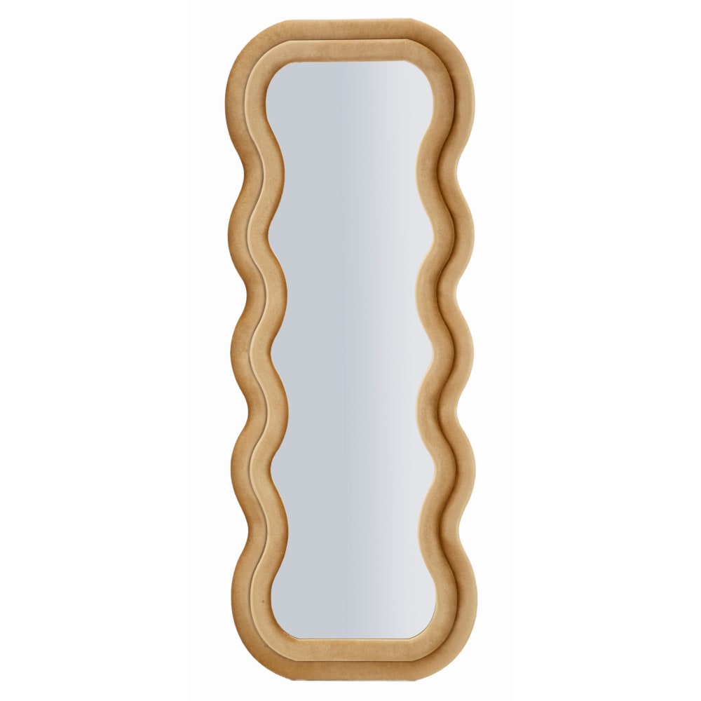 Miroir mural avec cadre en velours doré cm 60x6x160