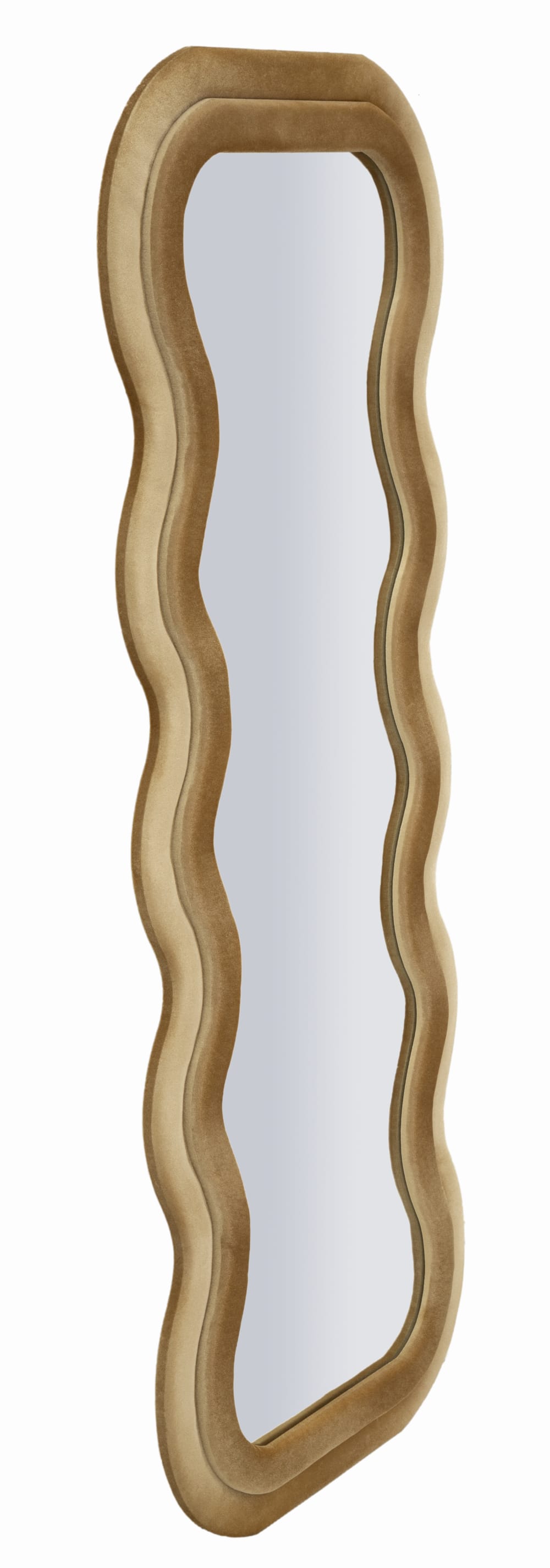 Miroir mural avec cadre en velours doré cm 60x6x160