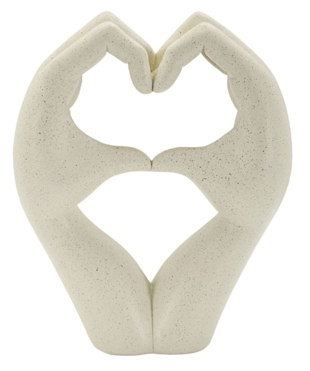 Statuette aus cremefarbenem Kunstharz, 16,5 x 7 x 20 cm - Maisons