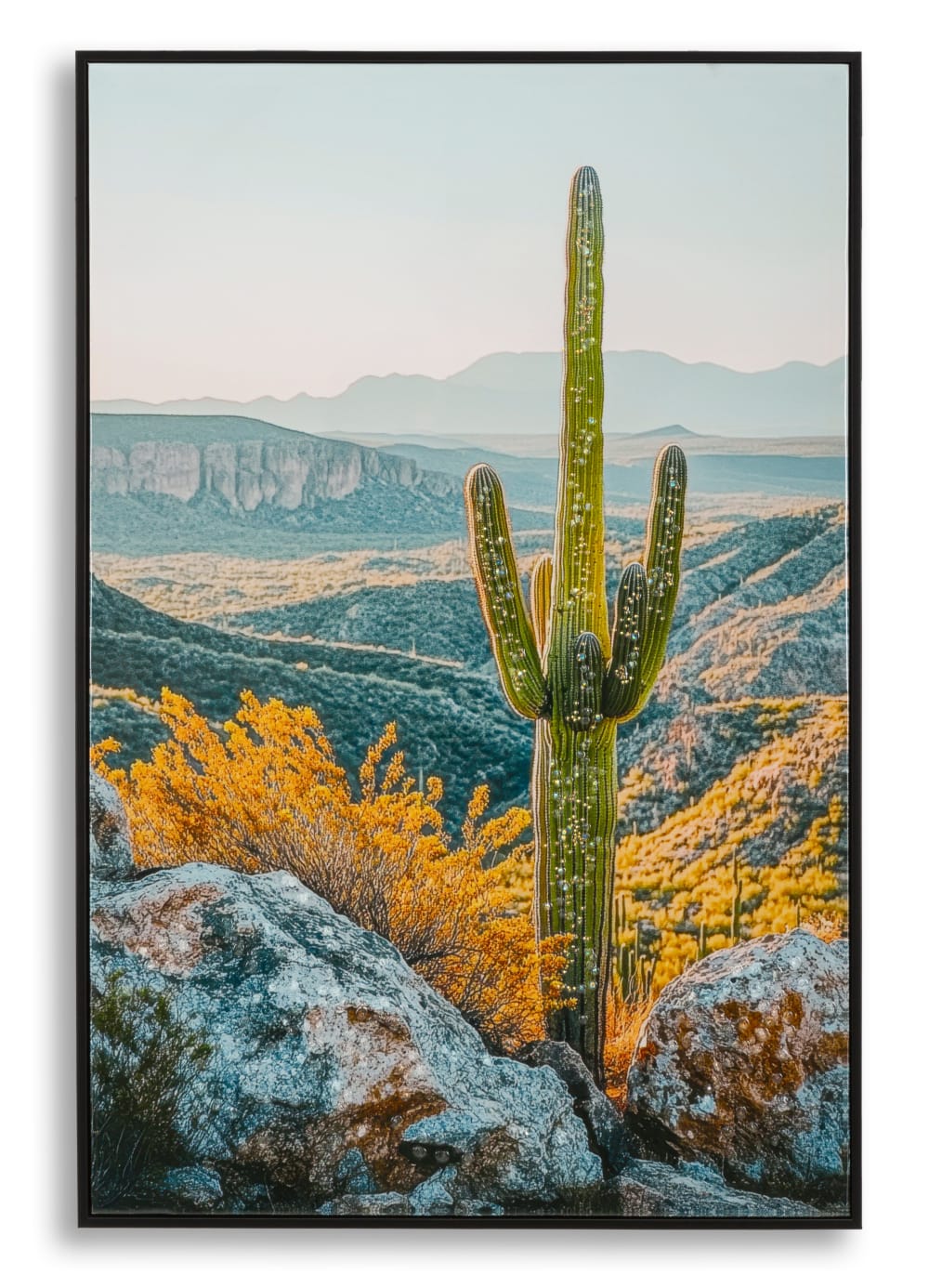 Druck auf lackierter Leinwand mit Rahmen 60x4x90 cm - Maisons Du