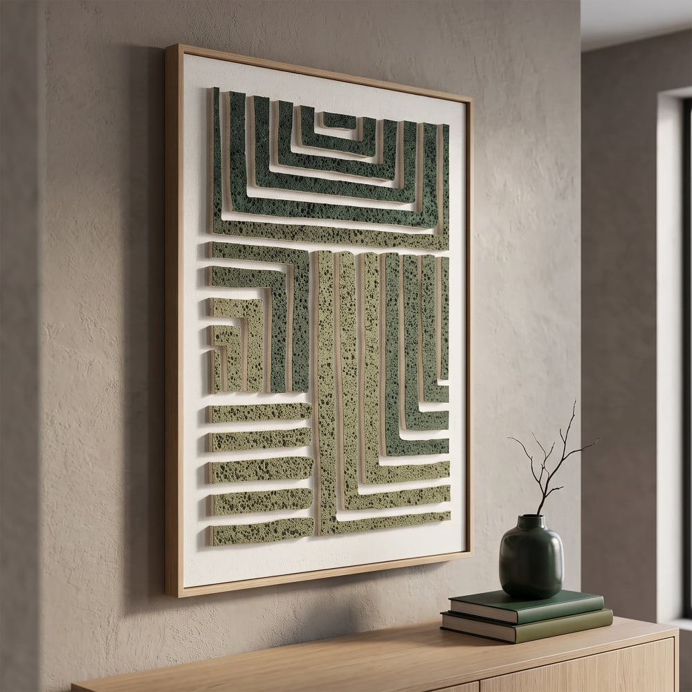 Mauro Ferretti Gemälde auf Leinwand mit Rahmen, 60 x 2,9 x 80 cm Mehrfarbig Holz