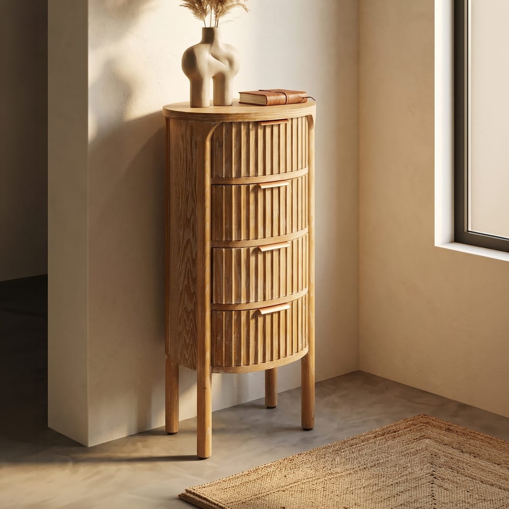 Mauro Ferretti Kommode aus Tannenholz, 38 x 33,5 x 82 cm Braun