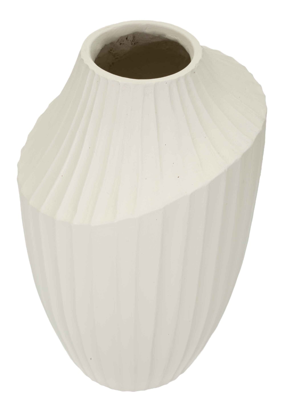 Cremefarbene Magnesiumvase, ø 22,5 x 38 cm - Maisons Du Monde