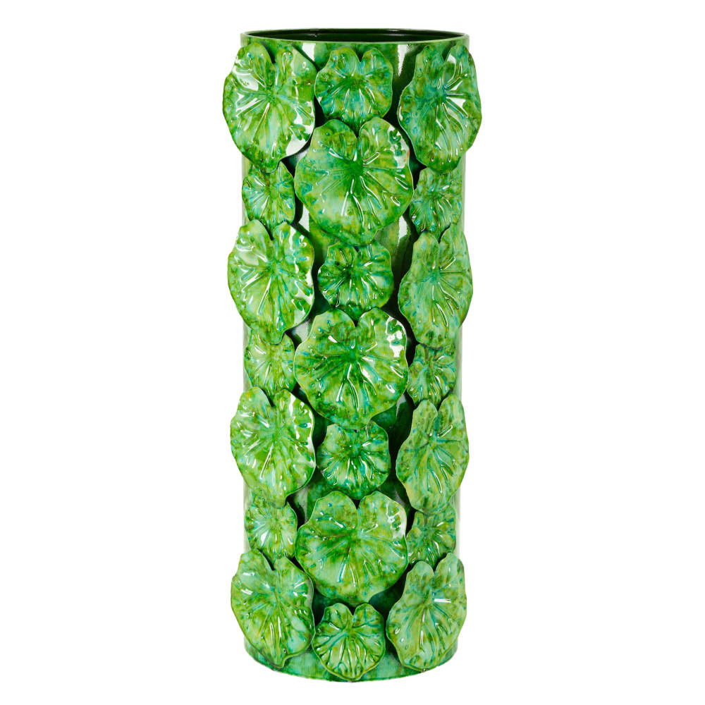 Vase en métal vert cm 18x17,5x46