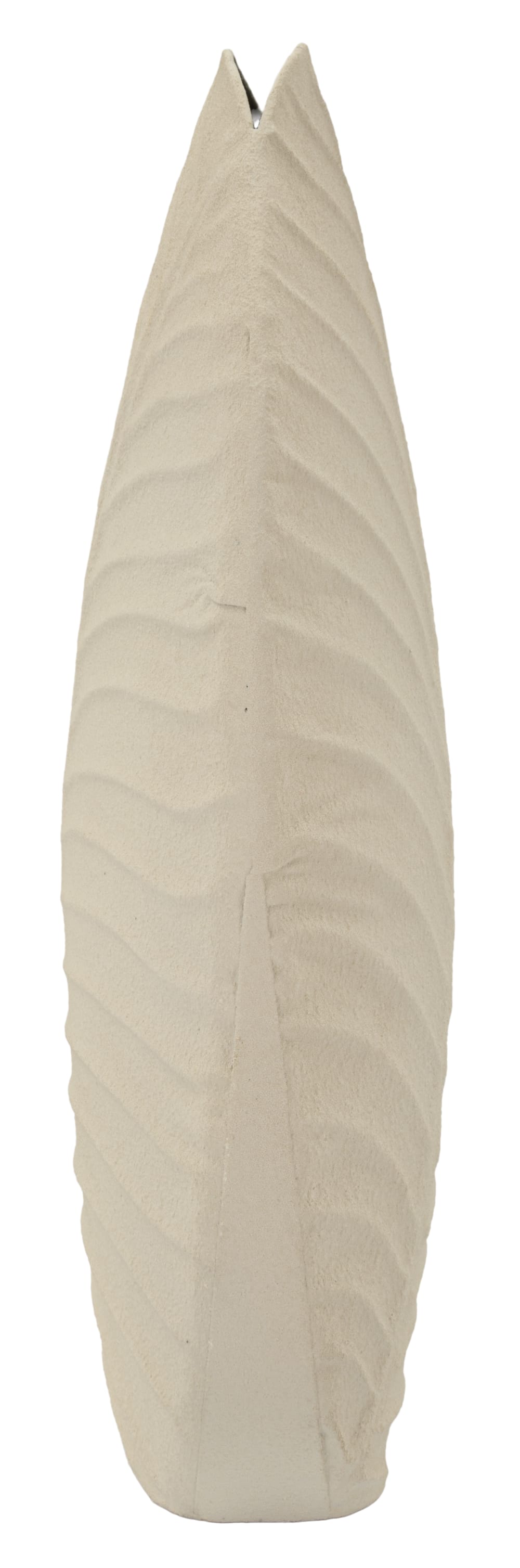 Vase en métal couleur crème 26x11x41 cm