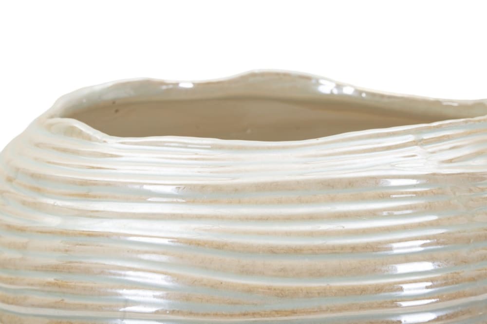 Vase en céramique couleur perle ø 27x24 cm — vue 4