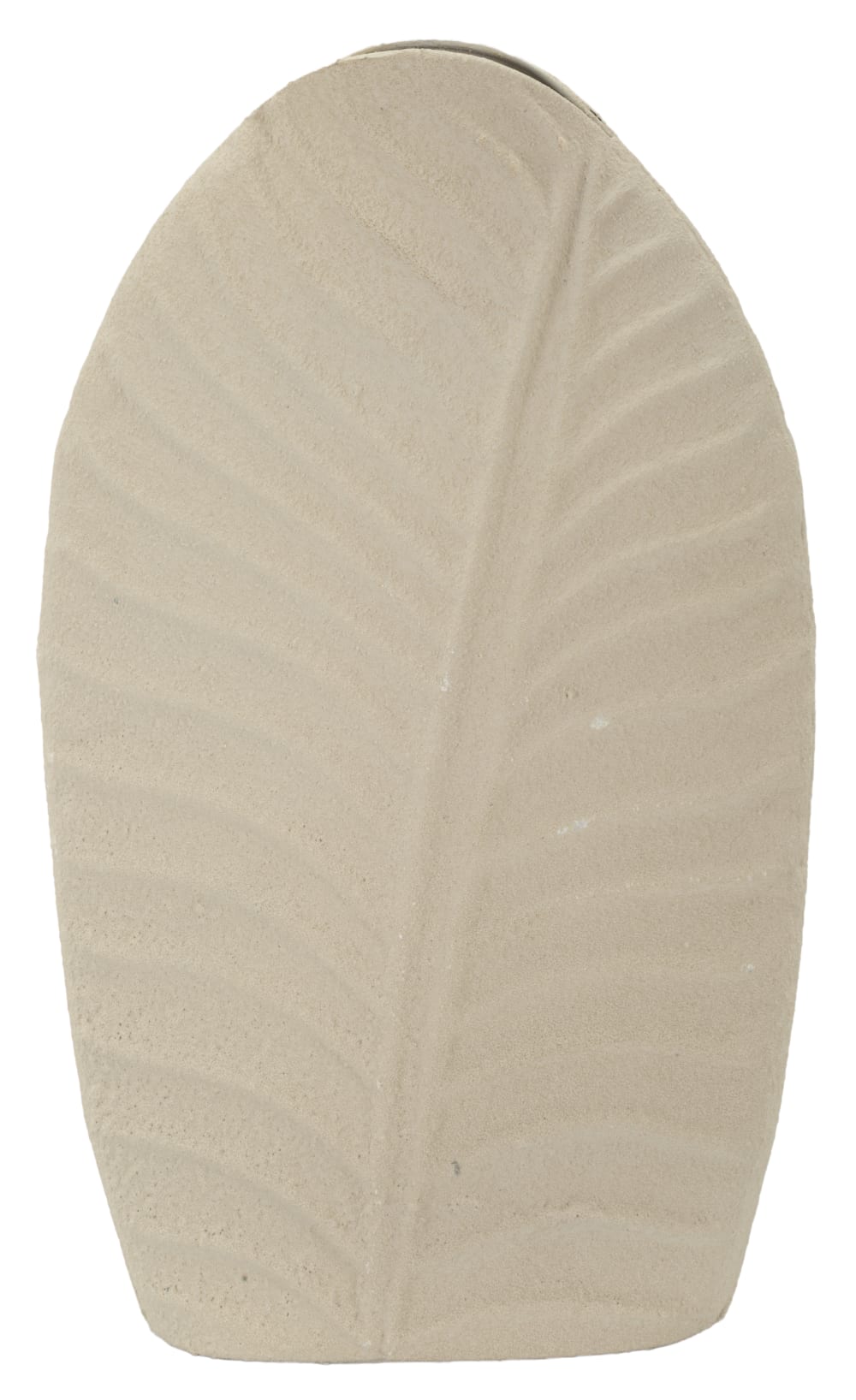 Vase en métal couleur crème 18x9,5x29,5 cm