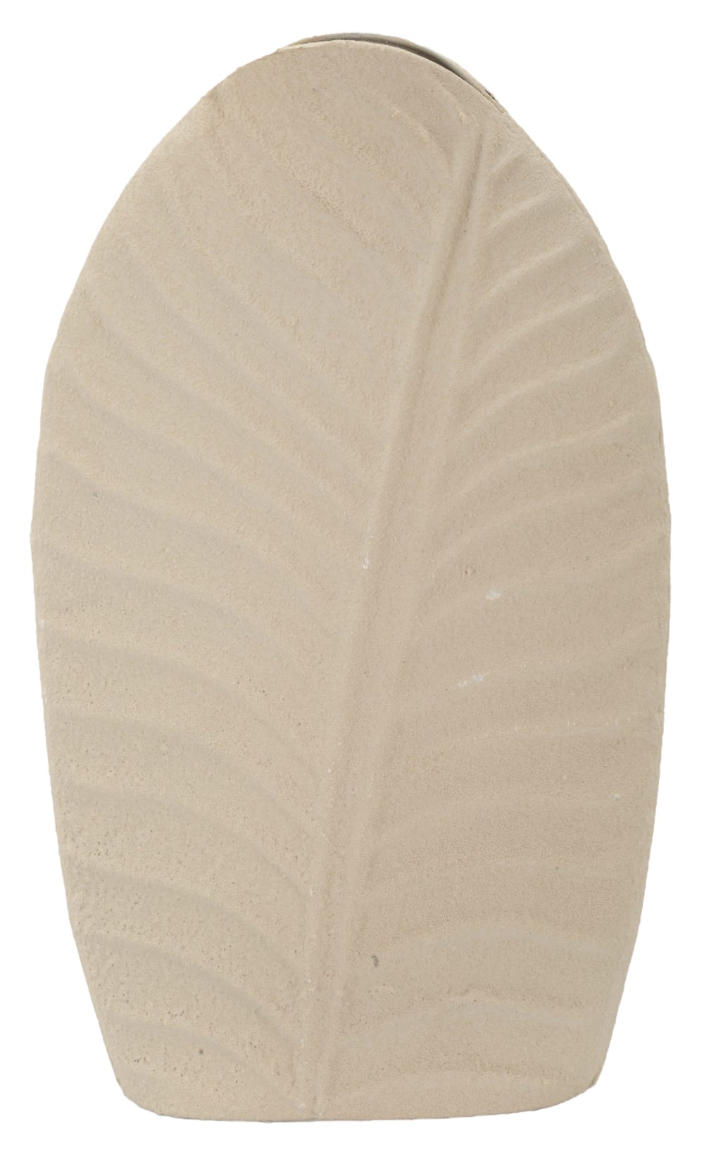 Cremefarbene Metallvase, 18 x 9,5 x 29,5 cm - Maisons Du Monde