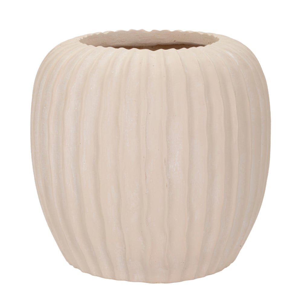 Vase en magnésium couleur crème ø 26,5x26 cm