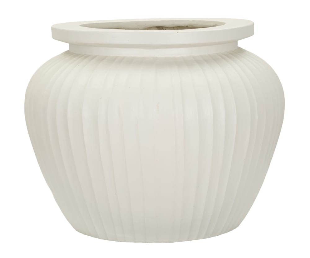 Vase en magnésium couleur crème ø 48x38 cm