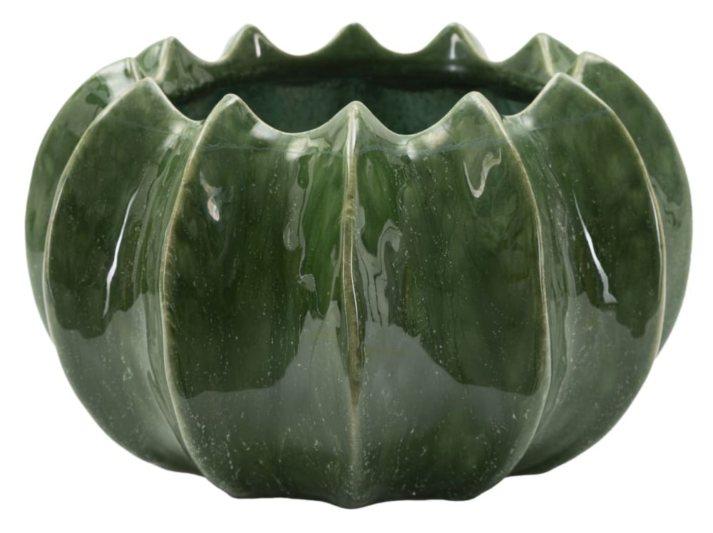 Grüne Keramikvase, ø 22 x 13,5 cm - Maisons Du Monde
