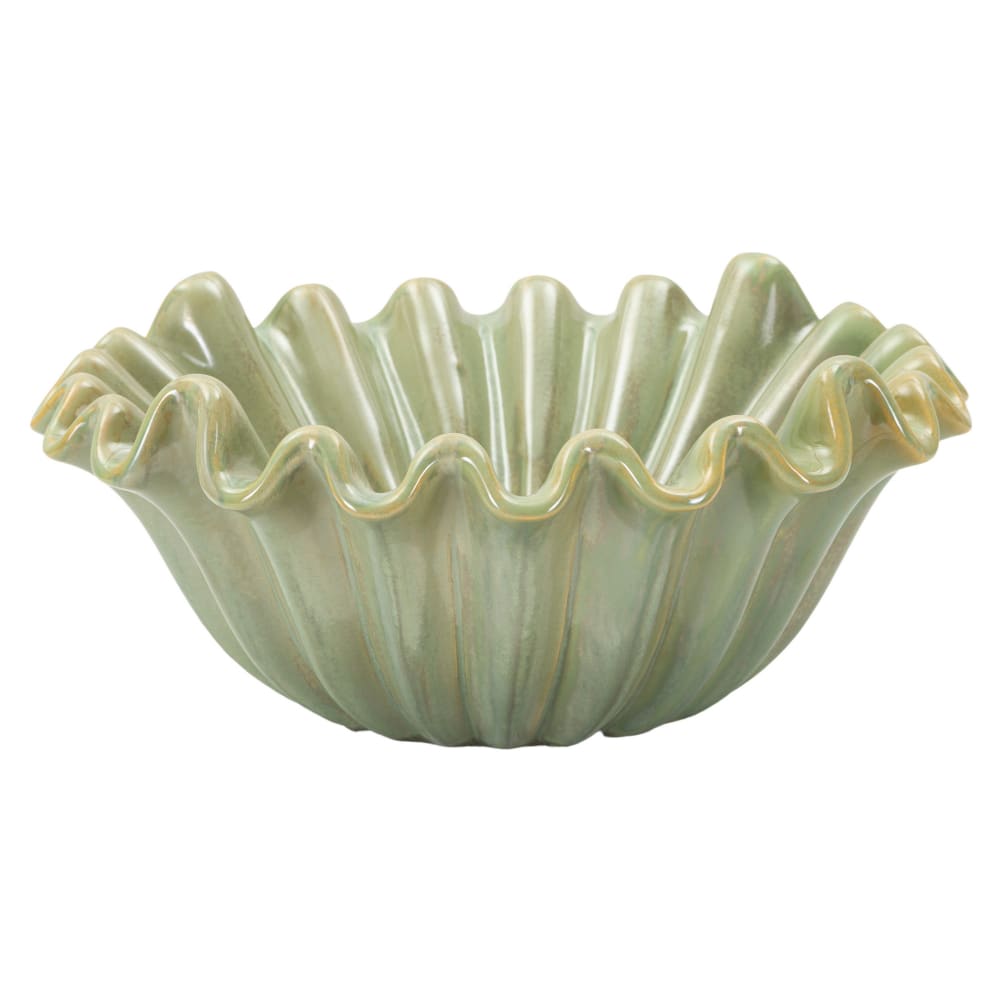 Vide-poches en céramique verte cm ø 33x14,5