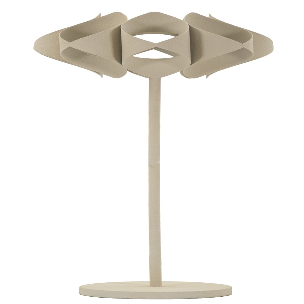 Lampadaire en métal crème 39,5x155 cm — vue 3