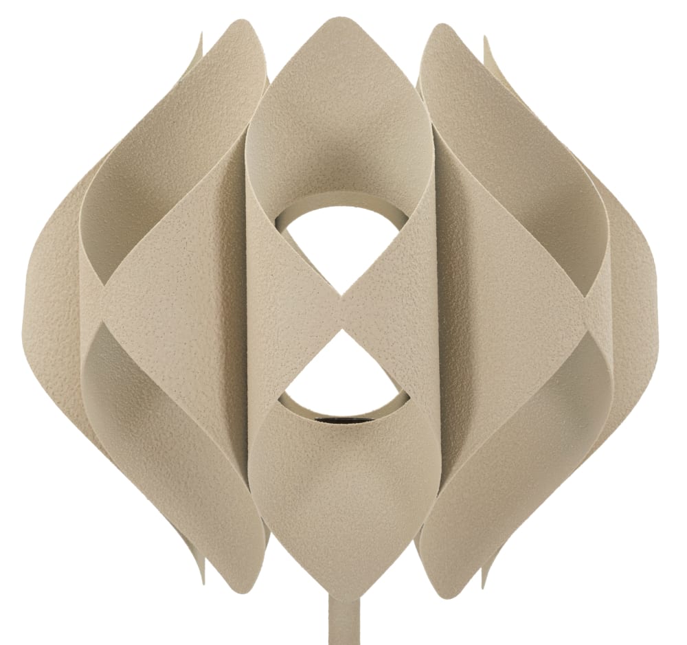 Lampadaire en métal crème 39,5x155 cm — vue 4