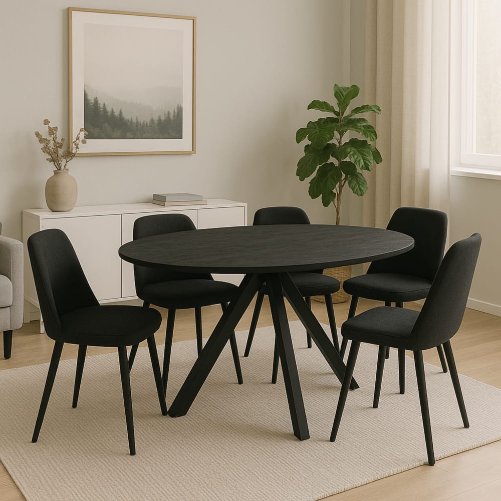 Esstisch Berlin Ø150cm, Schwarz - Maisons Du Monde