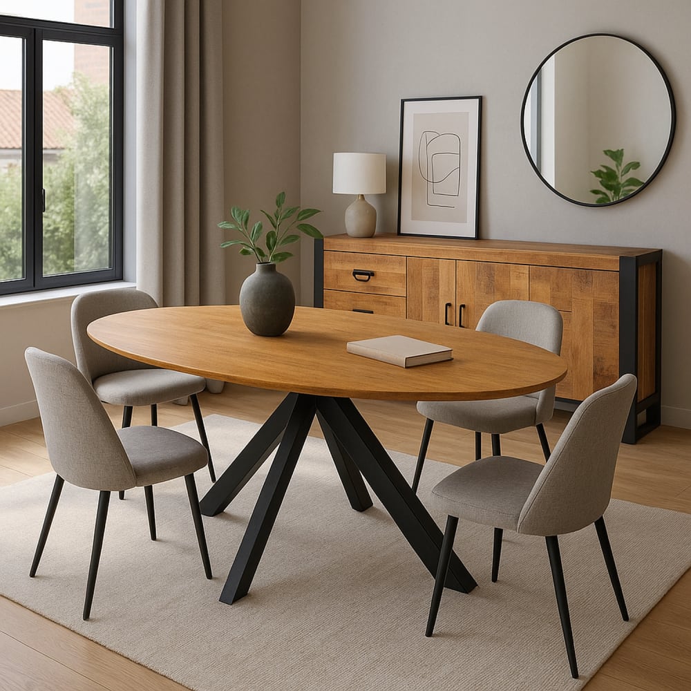 Esstisch Runa Oval 200cm, natur - Maisons Du Monde