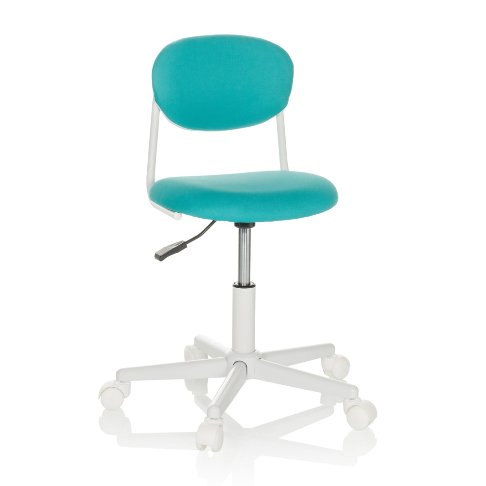 hjh OFFICE Kinderdrehstuhl aus Stoff, Türkis BLAU STOFF Kinder