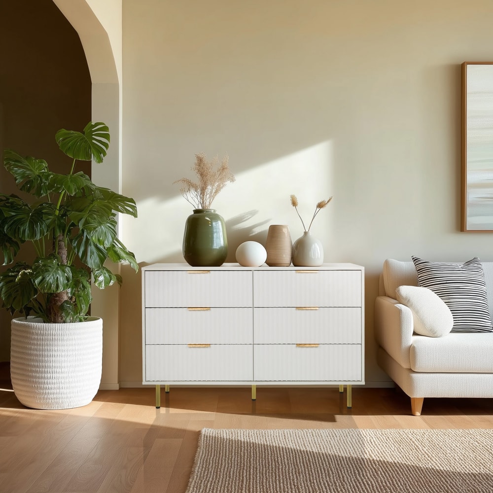 Sideboard mit 6 Schubladen Weiß - Maisons Du Monde