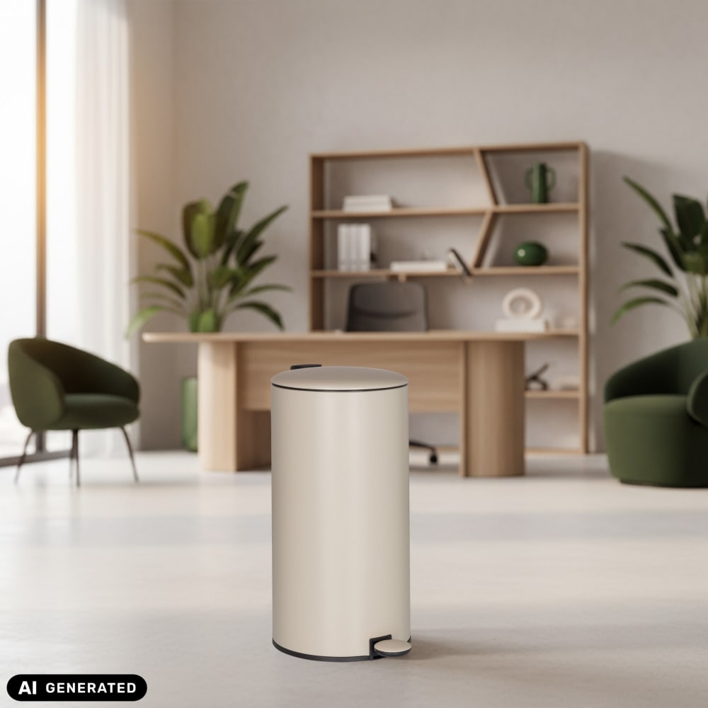 Mülleimer aus Eisen, Beige - Maisons Du Monde